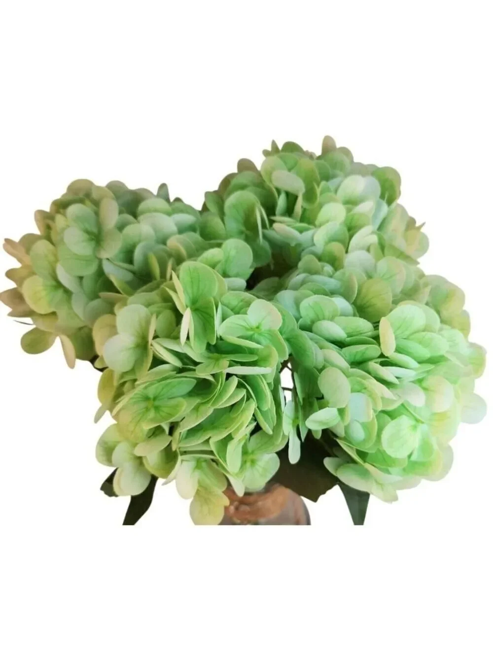 Light Green Hydrangea Stem Artificial Silk Flower Spring Wedding Decor